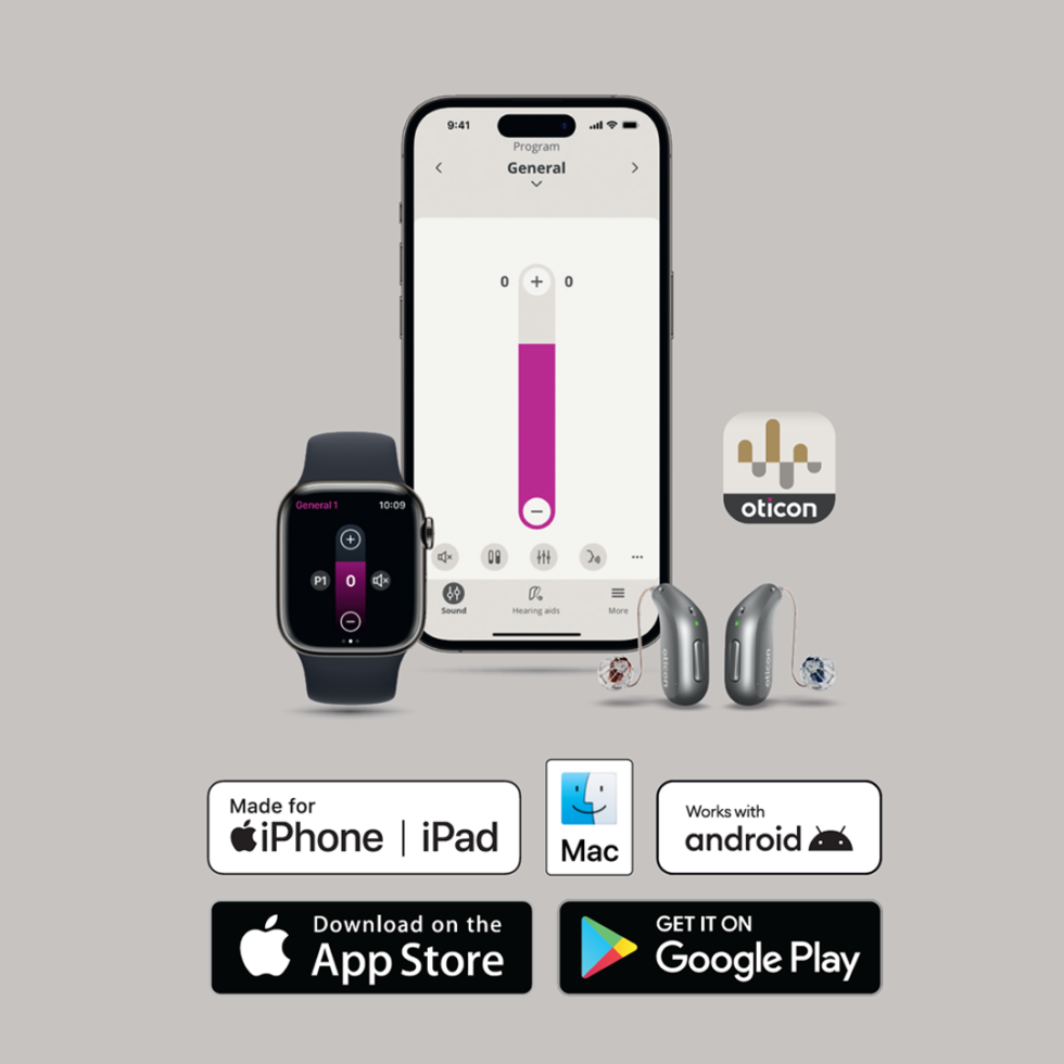 Oticon companion mobile app audiohearing melbourne