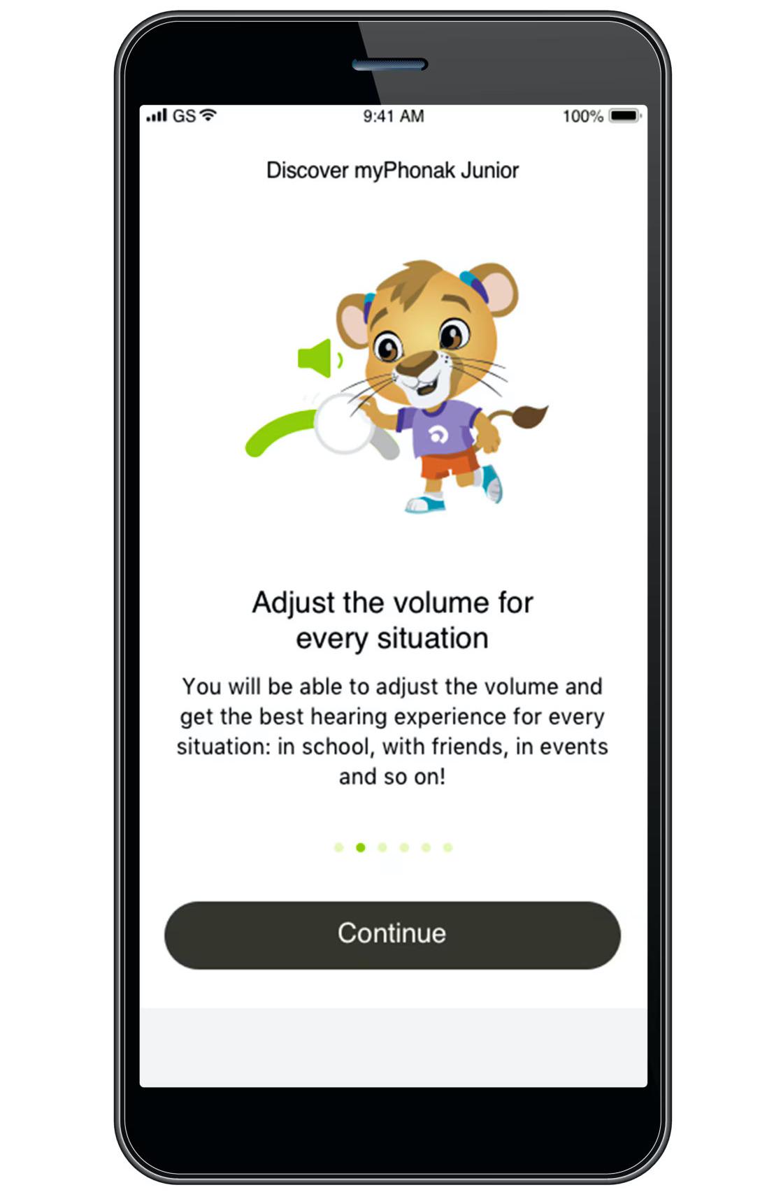 Phonak myPhonak Junior app Empower kids to remotely control their device